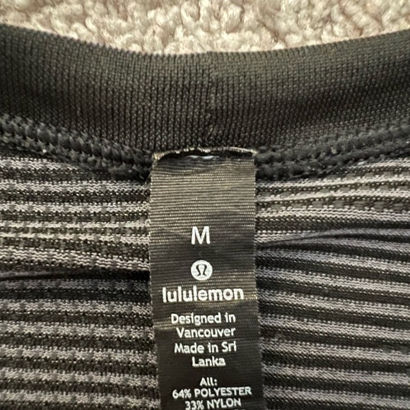 Lululemon Black and Gray Camo Athletic Short Sleeve Shirt - Picture 3 of 3